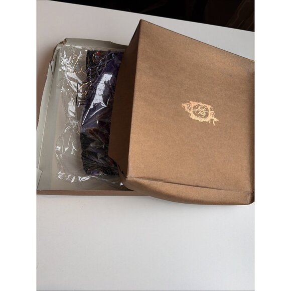 VTG Kirks Folly Beaded Velvet Peacock Scarf Shawl Wrap Triangular Stunning NWT - Picture 11 of 11